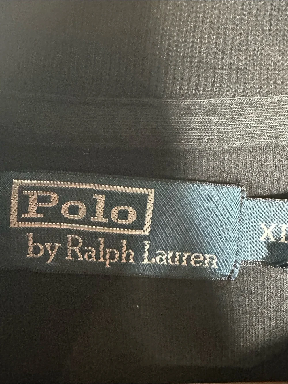 Polo Ralph Lauren Full Zip Mock Neck Sweater Black Red Pony Size XL